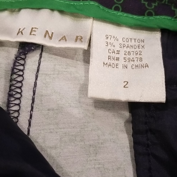 KENAR size 2 97% cotton blue and green design - Picture 4 of 5